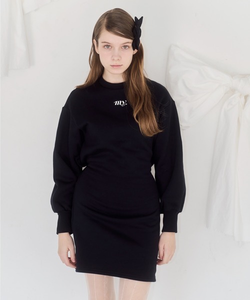 mieya mieya(ミーヤミーヤ)の「【mieya mieya】"my" frill sweat OP /マイフリルスウェットワンピース"(ワンピース・レディース・ホワイト/ブラック・SMALL/MEDIUM)」の9枚目の写真