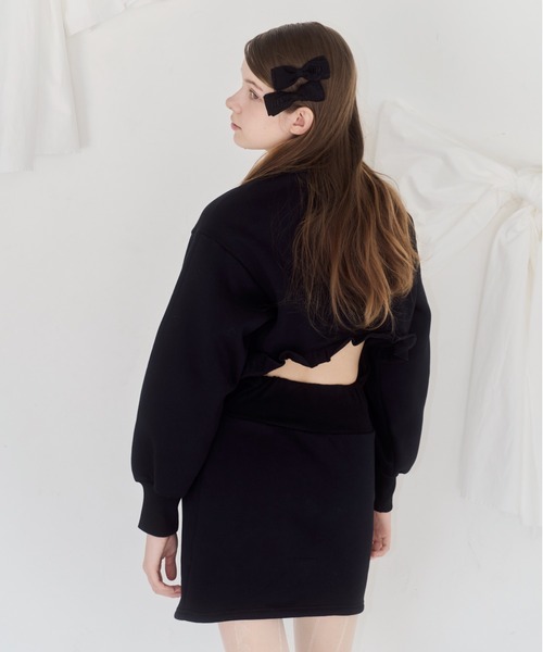 mieya mieya(ミーヤミーヤ)の「【mieya mieya】"my" frill sweat OP /マイフリルスウェットワンピース"(ワンピース・レディース・ホワイト/ブラック・SMALL/MEDIUM)」の11枚目の写真