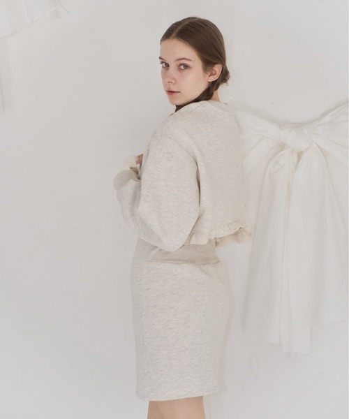 mieya mieya(ミーヤミーヤ)の「【mieya mieya】"my" frill sweat OP /マイフリルスウェットワンピース"(ワンピース・レディース・ホワイト/ブラック・SMALL/MEDIUM)」の15枚目の写真