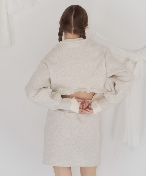 mieya mieya(ミーヤミーヤ)の「【mieya mieya】"my" frill sweat OP /マイフリルスウェットワンピース"(ワンピース・レディース・ホワイト/ブラック・SMALL/MEDIUM)」の16枚目の写真