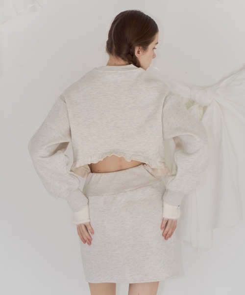 mieya mieya(ミーヤミーヤ)の「【mieya mieya】"my" frill sweat OP /マイフリルスウェットワンピース"(ワンピース・レディース・ホワイト/ブラック・SMALL/MEDIUM)」の17枚目の写真