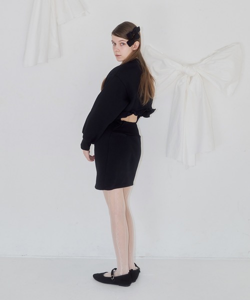 mieya mieya(ミーヤミーヤ)の「【mieya mieya】"my" frill sweat OP /マイフリルスウェットワンピース"(ワンピース・レディース・ホワイト/ブラック・SMALL/MEDIUM)」の20枚目の写真