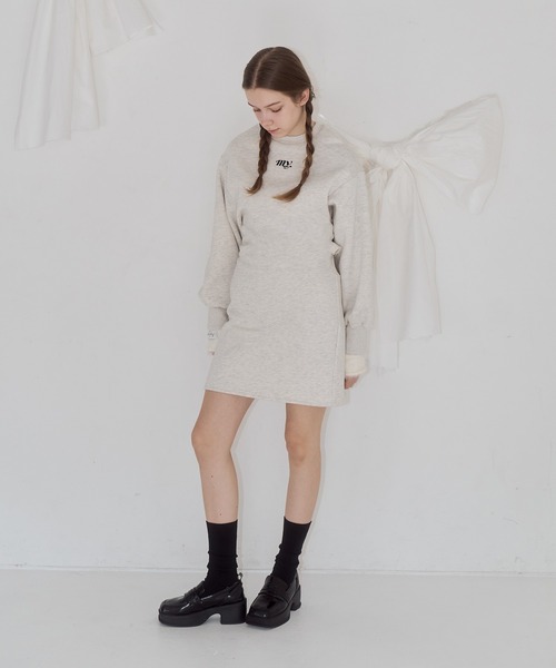 mieya mieya(ミーヤミーヤ)の「【mieya mieya】"my" frill sweat OP /マイフリルスウェットワンピース"(ワンピース・レディース・ホワイト/ブラック・SMALL/MEDIUM)」の22枚目の写真