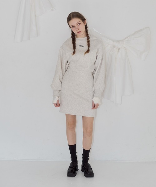 mieya mieya(ミーヤミーヤ)の「【mieya mieya】"my" frill sweat OP /マイフリルスウェットワンピース"(ワンピース・レディース・ホワイト/ブラック・SMALL/MEDIUM)」の21枚目の写真