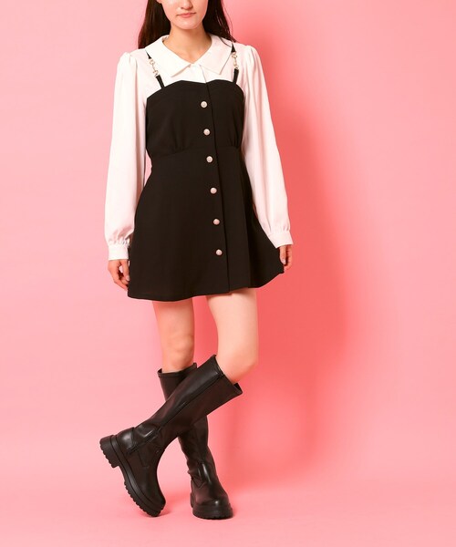 cs T&P(シーエスティーアンドピー)の「トラックソールロングブーツ(ブーツ・レディース・ブラック・LL/L/M/S)」の6枚目の写真