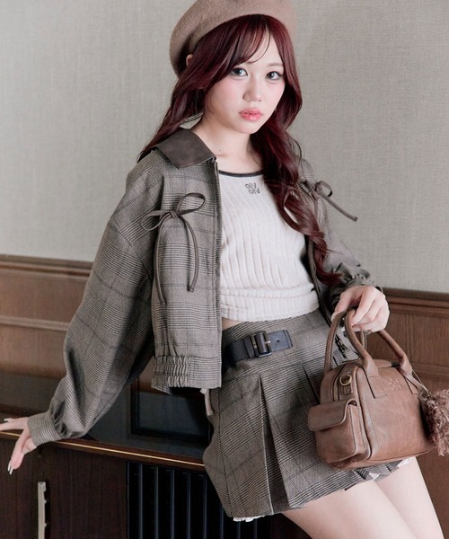 セール】配色衿ブルゾン（ブルゾン）｜OLIVE des OLIVE（オリーブデ