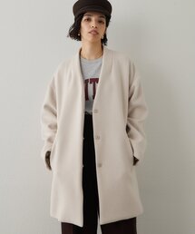 Whim Gazette ノーカラーコート ノーカラーロングリバーコート | Whim Gazette(ウィム ガゼット