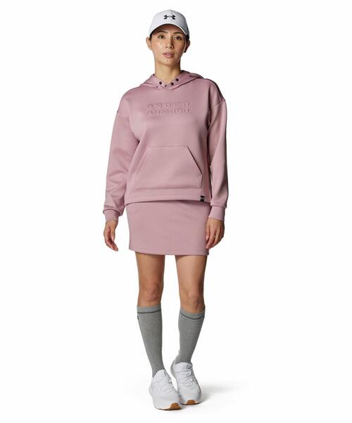 UNDER ARMOUR(アンダーアーマー)の「UAドライブ ワードマーク ロングスリーブ フーディー(ゴルフ/レディース)(スウェット・レディース・ピンク系・L/XL)」の3枚目の写真
