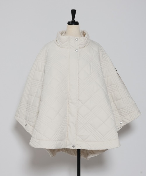 Bonjour Sagan（ボンジュールサガン）の「キルティングポンチョコート（ポンチョ・レディース・ブラック/カーキ/キナリ・FREE）」の5枚目の写真