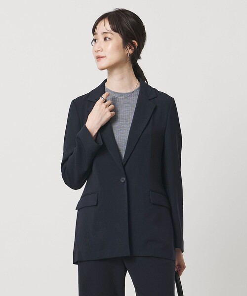 UNITED ARROWS(ユナイテッドアローズ)の「drapy テーラード ジャケット(テーラードジャケット・レディース・ブラック/ネイビー・36/38)」の2枚目の写真