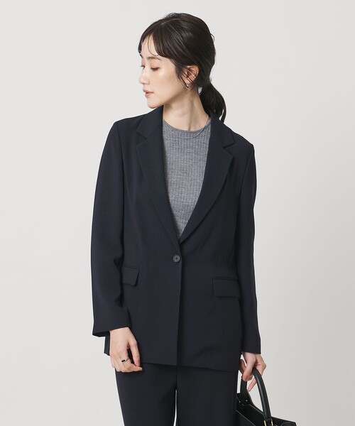UNITED ARROWS(ユナイテッドアローズ)の「drapy テーラード ジャケット(テーラードジャケット・レディース・ブラック/ネイビー・36/38)」の3枚目の写真