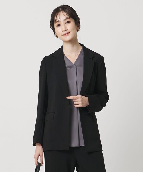UNITED ARROWS(ユナイテッドアローズ)の「drapy テーラード ジャケット(テーラードジャケット・レディース・ブラック/ネイビー・36/38)」の6枚目の写真