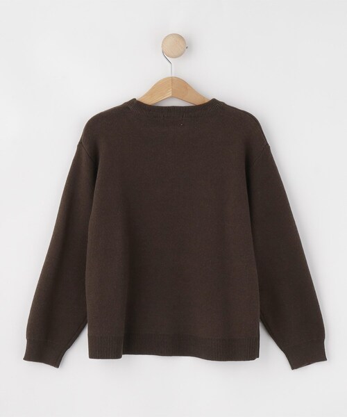 SHOO・LA・RUE（シューラルー）の「【100-150cm/リンク可/洗濯機可】ウェットライク刺繍ロゴニット（ニット/セーター・キッズ・アイボリー/ブラウン系その他・10/11/12/13/14/15 ）」の5枚目の写真