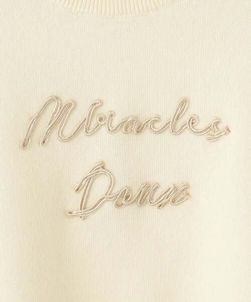 SHOO・LA・RUE（シューラルー）の「【100-150cm/リンク可/洗濯機可】ウェットライク刺繍ロゴニット（ニット/セーター・キッズ・アイボリー/ブラウン系その他・10/11/12/13/14/15 ）」の10枚目の写真