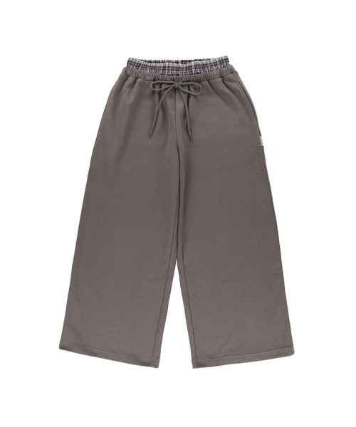 ALEXIA STAM（アリシアスタン）の「Wellness Layered Plaid Sweat Pants /ウェルネス レイヤードパンツ（スウェットパンツ・レディース・ブラック/チャコールグレー・M/S）」の16枚目の写真