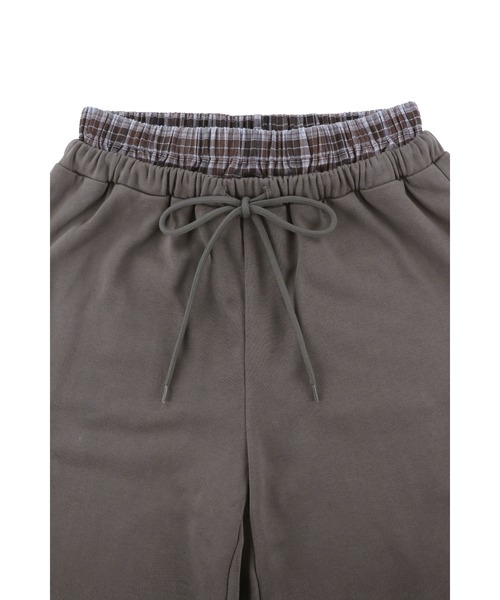 ALEXIA STAM（アリシアスタン）の「Wellness Layered Plaid Sweat Pants /ウェルネス レイヤードパンツ（スウェットパンツ・レディース・ブラック/チャコールグレー・M/S）」の18枚目の写真