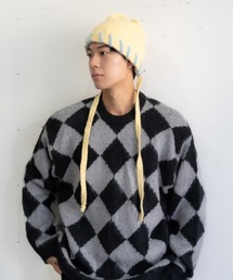 アーガイル ニット」に該当するブラック/黒色系のファッション通販