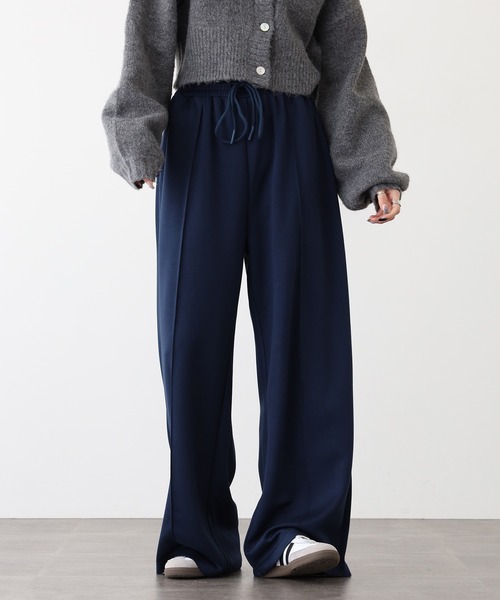 revertical(リバーティカル)の「ポンチセンタープレスワイドパンツ(スウェットパンツ・メンズ・ブラック/ネイビー・M/L)」の1枚目の写真