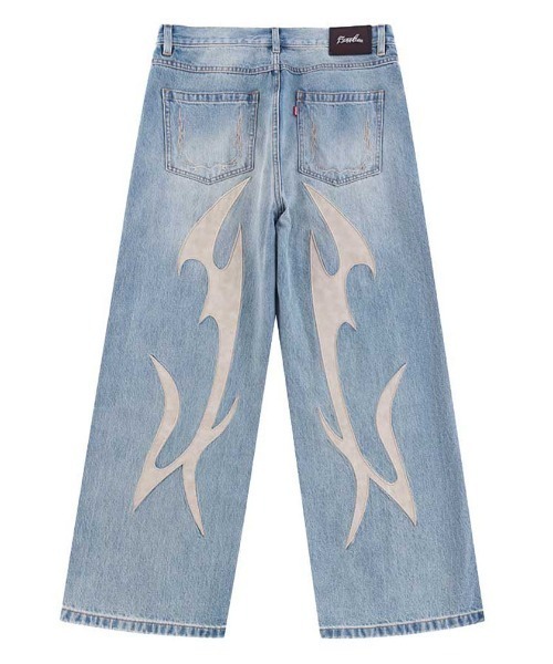 A'GEM/9 × .kom 『SUPPLIER/サプライヤー』Tribal Leather Patch Baggy