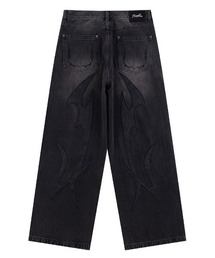 SUPPLIER トライバルレザーパッチバギーデニム A'GEM/9 × .kom 『SUPPLIER/サプライヤー』Tribal Leather Patch Baggy