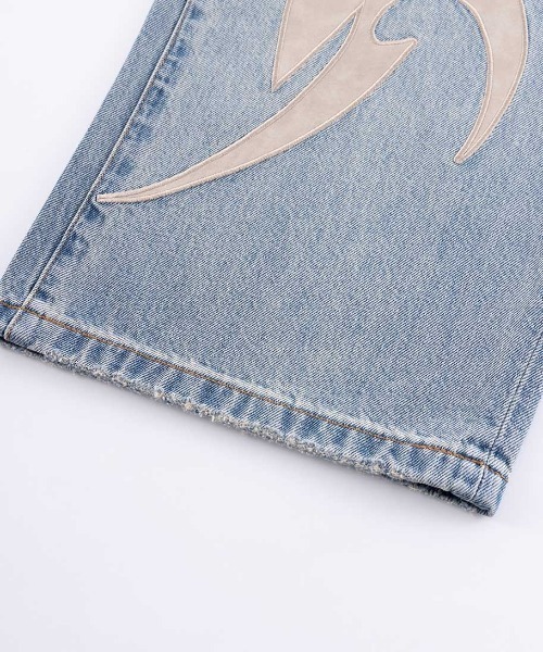 A'GEM/9 × .kom 『SUPPLIER/サプライヤー』Tribal Leather Patch Baggy