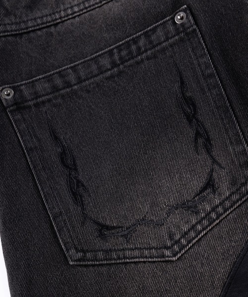 A'GEM/9 × .kom 『SUPPLIER/サプライヤー』Tribal Leather Patch Baggy