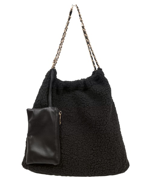 KOBE LETTUCE（コウベレタス）の「ボアチェーンバッグ（ハンドバッグ・レディース・ブラック/キャメル/ベージュ・F）」の11枚目の写真