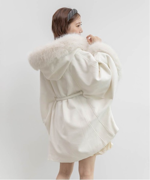 2WAY ファー付きミドルケープコート（ポンチョ）｜RANDA（ランダ）の
