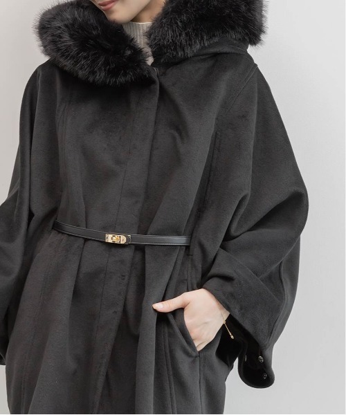 2WAY ファー付きミドルケープコート（ポンチョ）｜RANDA（ランダ）の