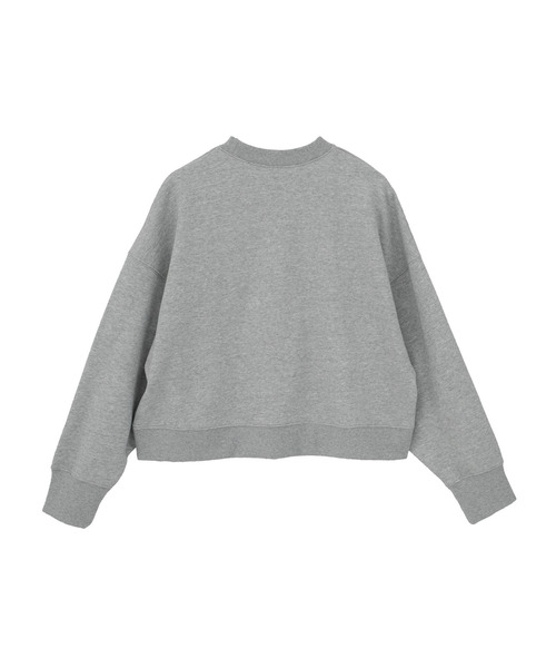 CONVERSE TOKYO（コンバーストウキョウ）の「SAGARA PATCH LOGO SHORT SWEAT（スウェット・レディース・杢グレー/ブラック/ボルドー・FREE）」の8枚目の写真