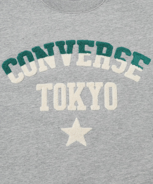 CONVERSE TOKYO（コンバーストウキョウ）の「SAGARA PATCH LOGO SHORT SWEAT（スウェット・レディース・杢グレー/ブラック/ボルドー・FREE）」の5枚目の写真