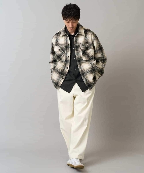 a.v.v（アーヴェヴェ）の「【イージーケア/洗濯機で洗える】ツイードCPOジャケット（その他アウター・メンズ・ブルー/ベージュ・46/48/50）」の7枚目の写真