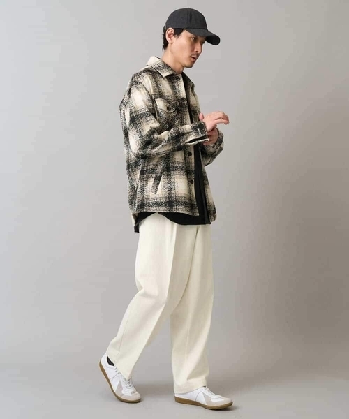 a.v.v（アーヴェヴェ）の「【イージーケア/洗濯機で洗える】ツイードCPOジャケット（その他アウター・メンズ・ブルー/ベージュ・46/48/50）」の10枚目の写真