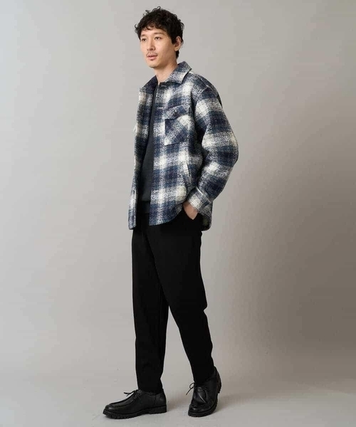 a.v.v（アーヴェヴェ）の「【イージーケア/洗濯機で洗える】ツイードCPOジャケット（その他アウター・メンズ・ブルー/ベージュ・46/48/50）」の16枚目の写真