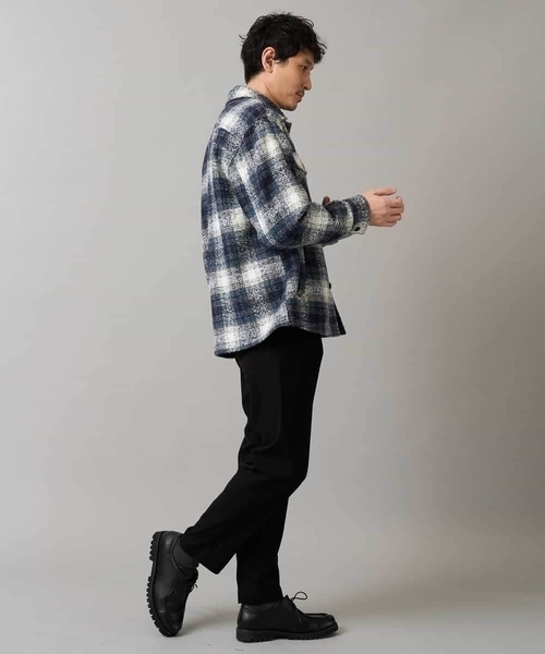 a.v.v（アーヴェヴェ）の「【イージーケア/洗濯機で洗える】ツイードCPOジャケット（その他アウター・メンズ・ブルー/ベージュ・46/48/50）」の18枚目の写真