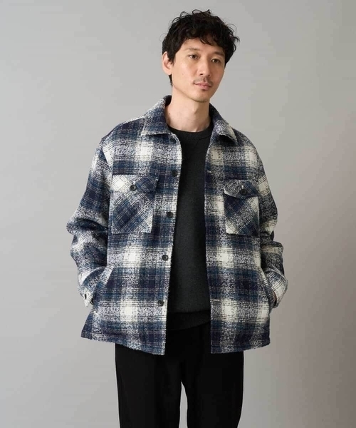 a.v.v（アーヴェヴェ）の「【イージーケア/洗濯機で洗える】ツイードCPOジャケット（その他アウター・メンズ・ブルー/ベージュ・46/48/50）」の21枚目の写真