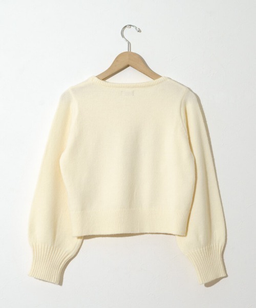 flower（フラワー）の「ハートブーケニット（ニット/セーター・レディース・ネイビー/アイボリー・FREE）」の4枚目の写真