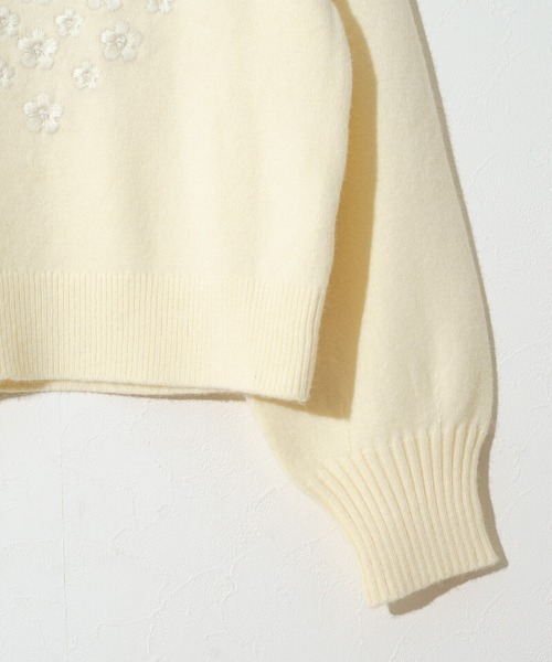 flower（フラワー）の「ハートブーケニット（ニット/セーター・レディース・ネイビー/アイボリー・FREE）」の8枚目の写真