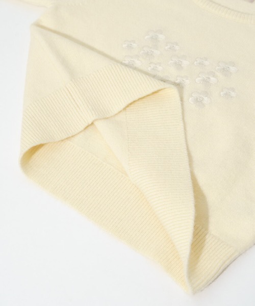 flower（フラワー）の「ハートブーケニット（ニット/セーター・レディース・ネイビー/アイボリー・FREE）」の9枚目の写真