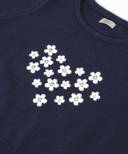 flower（フラワー）の「ハートブーケニット（ニット/セーター・レディース・ネイビー/アイボリー・FREE）」の13枚目の写真