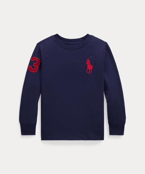 POLO RALPH LAUREN CHILDRENSWEAR(ポロ ラルフ ローレン チルドレンズウェア)の「Big Pony コットン ジャージー Tシャツ(Tシャツ/カットソー・キッズ・ネイビー系1・7/6/4/3)」の1枚目の写真