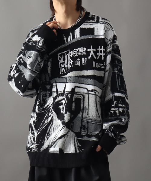 セール】【HUF/ハフ】WORLDWIDE COMMUTER SWEAT/アートワークデザイン