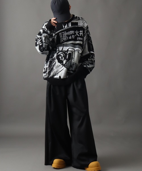 セール】【HUF/ハフ】WORLDWIDE COMMUTER SWEAT/アートワークデザイン