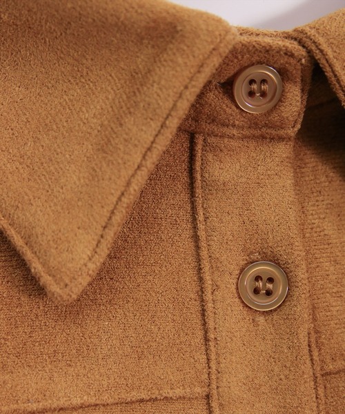 clear（クリア）の「フェイクスエードシャツ(セット可)［大人 カジュアル 着回し力抜群］≪AW新作≫（シャツ/ブラウス・レディース・アイボリー/キャメル/ブラウン・F）」の19枚目の写真