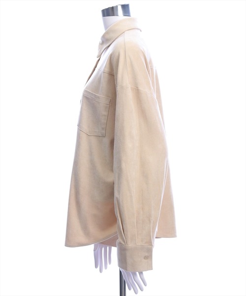 clear（クリア）の「フェイクスエードシャツ(セット可)［大人 カジュアル 着回し力抜群］≪AW新作≫（シャツ/ブラウス・レディース・アイボリー/キャメル/ブラウン・F）」の11枚目の写真