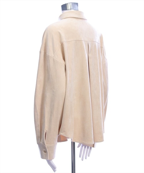 clear（クリア）の「フェイクスエードシャツ(セット可)［大人 カジュアル 着回し力抜群］≪AW新作≫（シャツ/ブラウス・レディース・アイボリー/キャメル/ブラウン・F）」の12枚目の写真