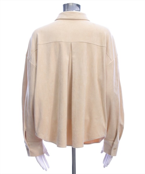 clear（クリア）の「フェイクスエードシャツ(セット可)［大人 カジュアル 着回し力抜群］≪AW新作≫（シャツ/ブラウス・レディース・アイボリー/キャメル/ブラウン・F）」の13枚目の写真