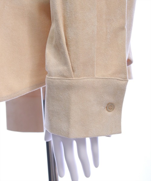 clear（クリア）の「フェイクスエードシャツ(セット可)［大人 カジュアル 着回し力抜群］≪AW新作≫（シャツ/ブラウス・レディース・アイボリー/キャメル/ブラウン・F）」の17枚目の写真