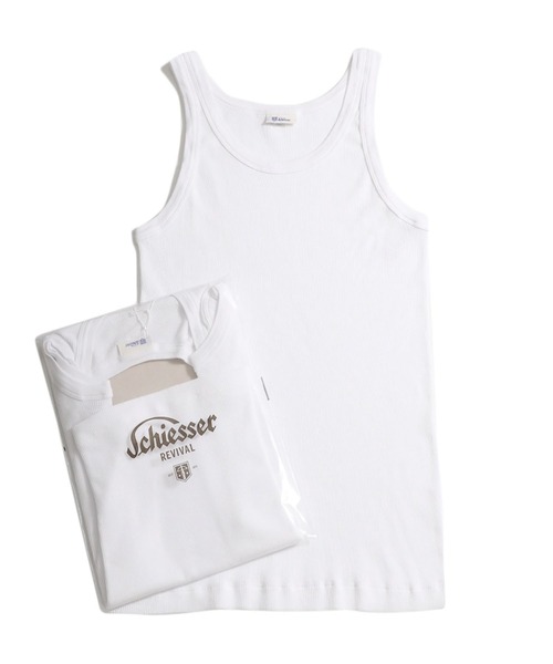ARKnets（アークネッツ）の「Schiesser Revival / シーサー・リバイバル：Friedrich Tank Top：177371[MUS]（タンクトップ・メンズ・ホワイト・6/5）」の3枚目の写真