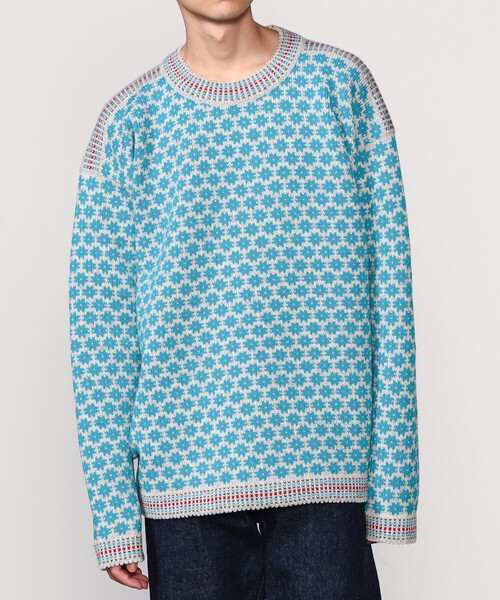 Bshop(ビショップ)の「Longa Liis | ヴィンテージ フォークセーター BLUE MEN(ニット/セーター・メンズ・ブルー系その他・M/L)」の1枚目の写真